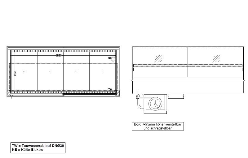 Bild 3: Nordcap Einbau-Kühlvitrine BAK 173-53-E